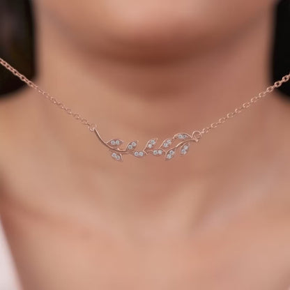 Rose Gold Leaf Necklace