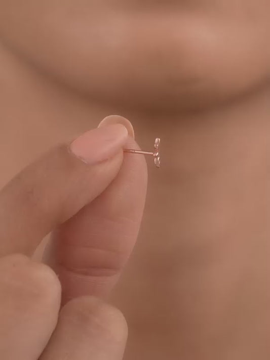 Rose Gold Bloom Ear Piercings