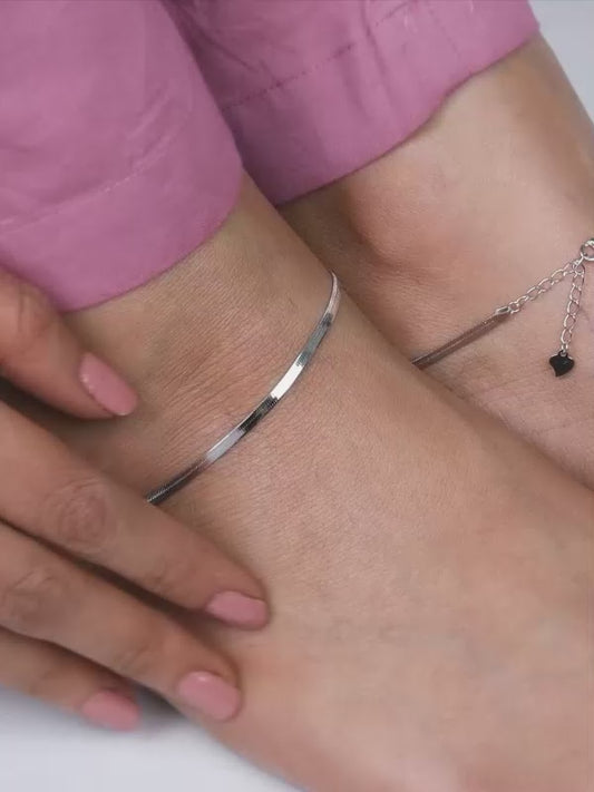 Silver Silver Aura Anklet