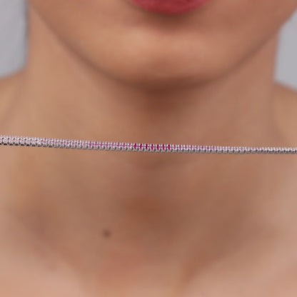 Silver Ombre Line Tennis Bracelet