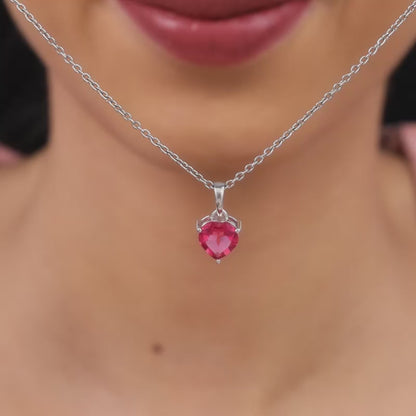 Silver Love Me Pendant With Link Chain