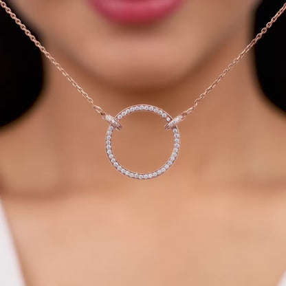 Anushka Sharma Rose Gold Forever Valentine Pendant with Link Chain