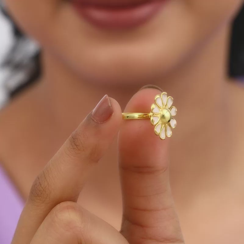 Golden Open Bramha Kamal Ring