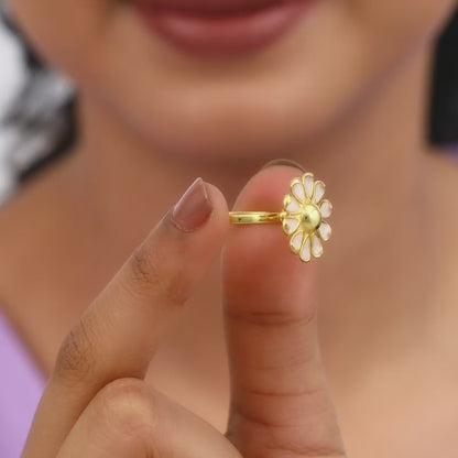 Golden Open Bramha Kamal Ring