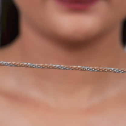 Dual Tone Rope Hasli Necklace