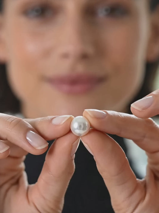 Silver White Pearl Earrings