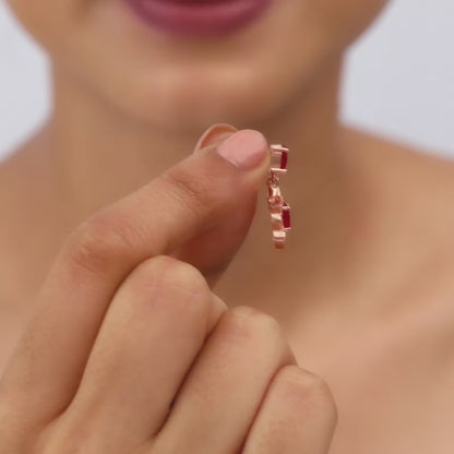 Rose Gold Pretty Woman Earrings