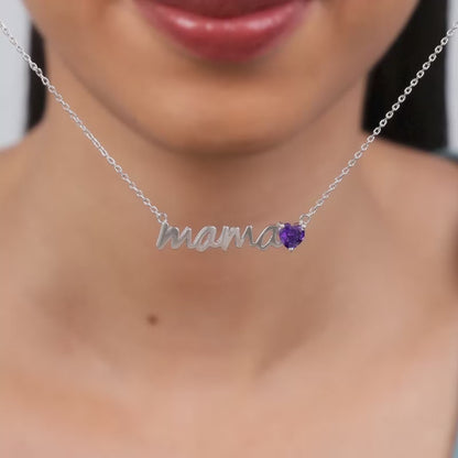 Silver Mama Love Necklace