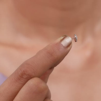 Rose Gold Stylish Wheel Lab Grown Diamond Earrings