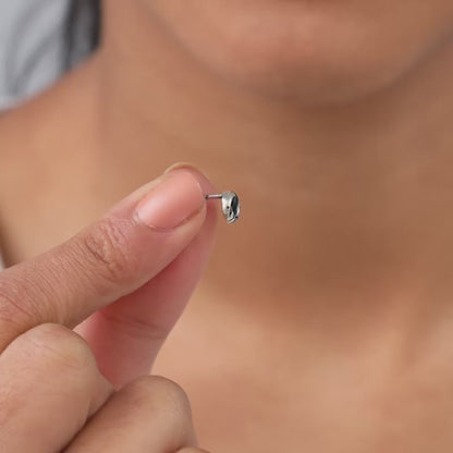 Oxidised Silver Vintage Circle Studs