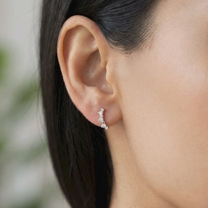 Silver Novia Stud Earrings