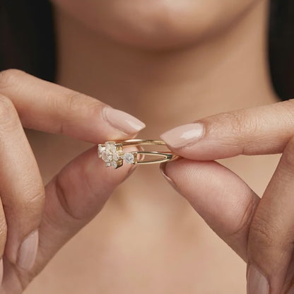 Gold Eterna Duo Lab Grown Diamond Ring (Size 12)