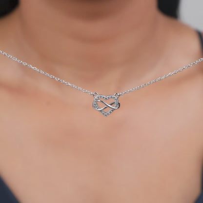 Silver Everbound Heart Necklace