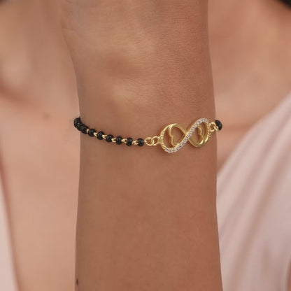 Golden Endless Love Mangalsutra Bracelet