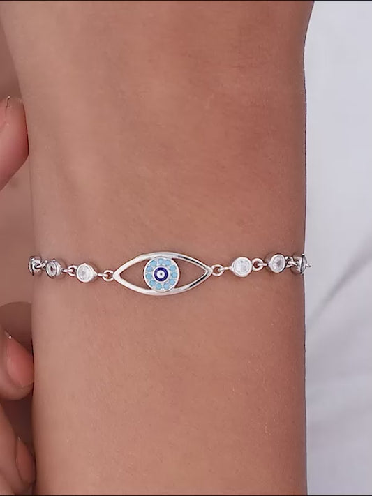 Silver Chary Eyes Bracelet