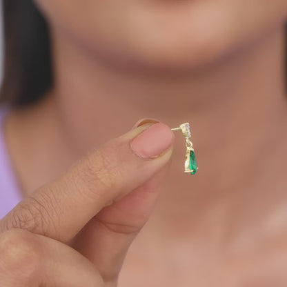 Golden Green Enigma Earrings