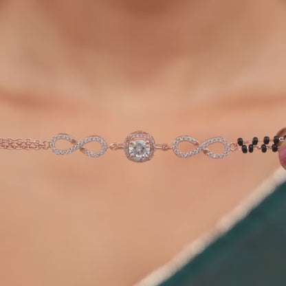 Rose Gold Eternal Knot Mangalsutra Bracelet