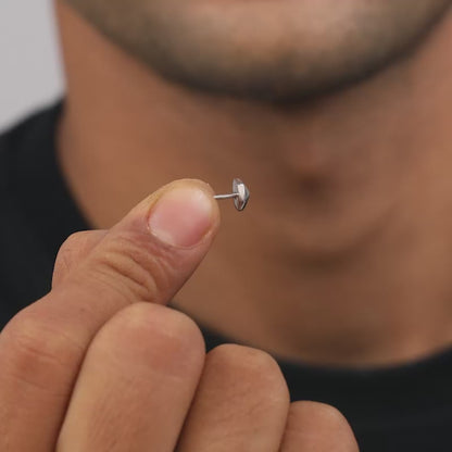 Silver Hexile Stud For Him