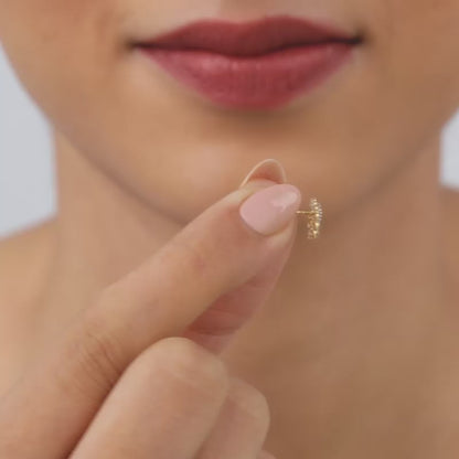 Gold Lantana Diamond Earrings