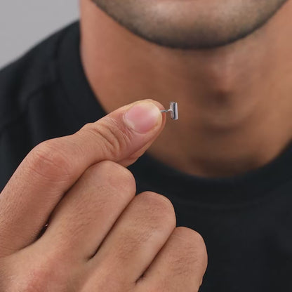 Silver Twilight Spark Stud For Him