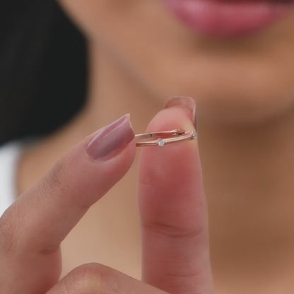 Rose Gold Glamourous Aura Ring