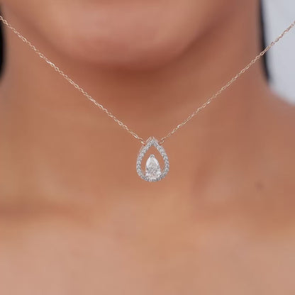 Rose Gold Magical Dewdrop Lab Grown Diamond Necklace