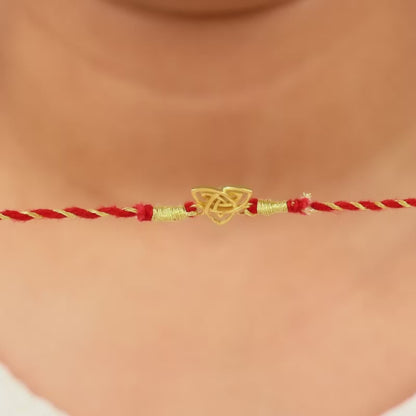 Golden Trinity Rakhi