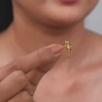 Golden Cute Starfish Studs