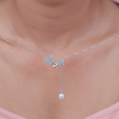 Silver Meryl Pearl Necklace