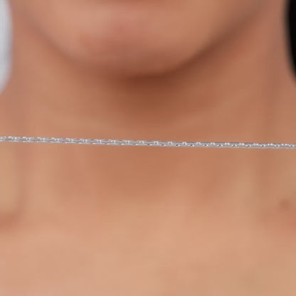 Silver Elongated Box Chain