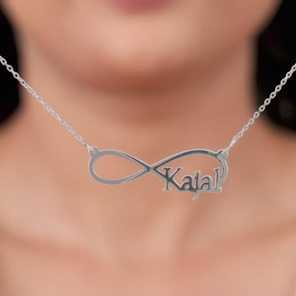 Silver Personalised Infinity Name Necklace