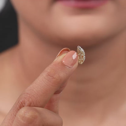 Gold Princess Lab Grown Diamond Stud Earrings