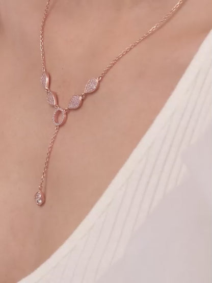 Rose Gold Classic Lariat Necklace