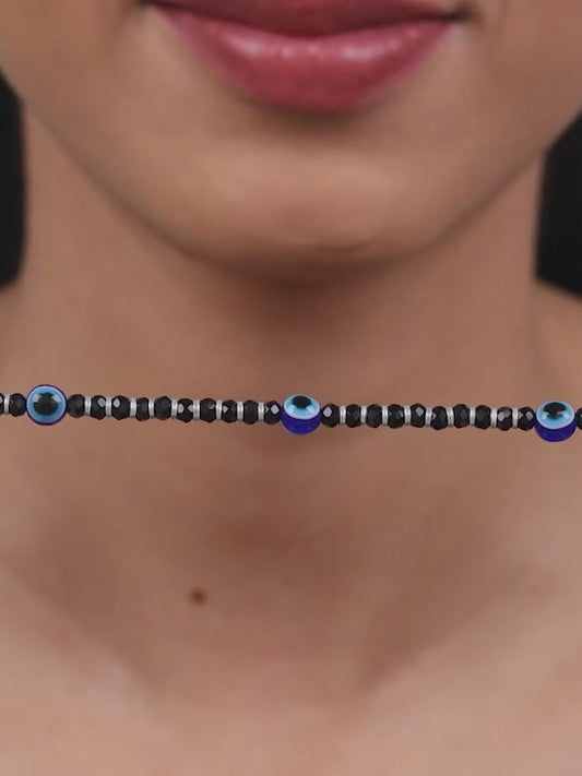 Silver Old School Nazar Bracelet