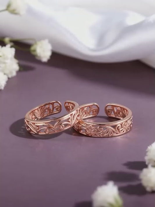 Rose Gold Khoobsurat Toe Rings