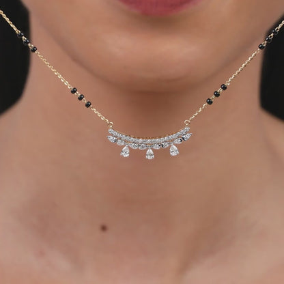 Gold Pavitra Lab Grown Diamond Mangalsutra