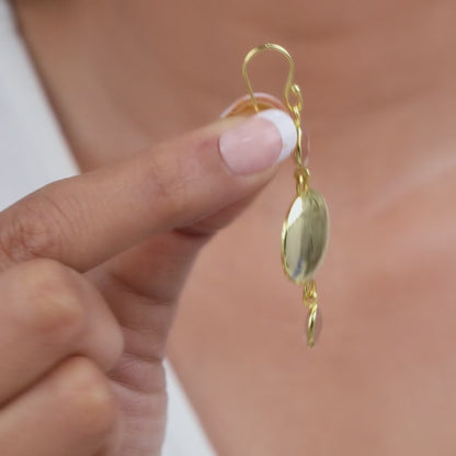 Golden Moonbeam Glow Dangler Earrings