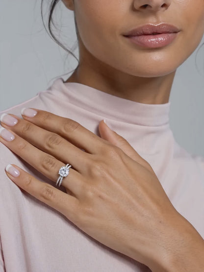 Silver Midnight Glitter Ring