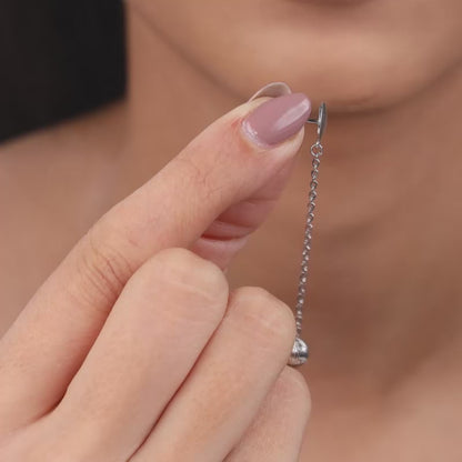 Silver My Universe Dangler Earrings