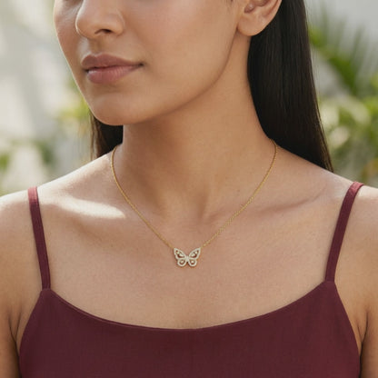 Golden Pretty Flutter Necklace