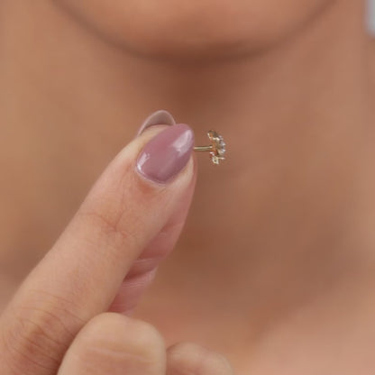 Gold Beigoma Lab Grown Diamond Studs