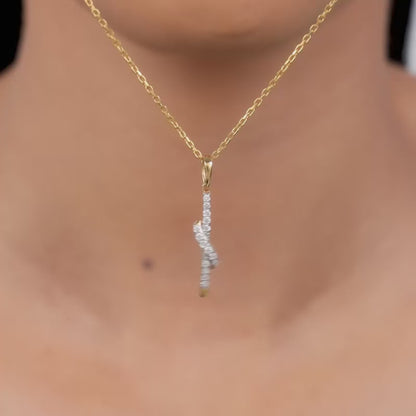 Gold Starcross Lab Grown Diamond Pendant