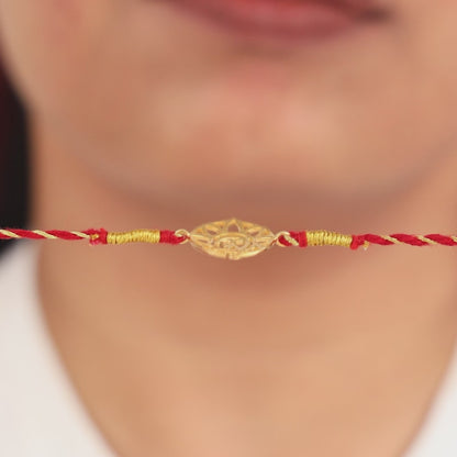 Golden Floret Omkara Rakhi
