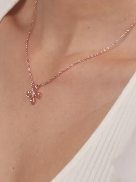 Rose Gold Clover Necklace