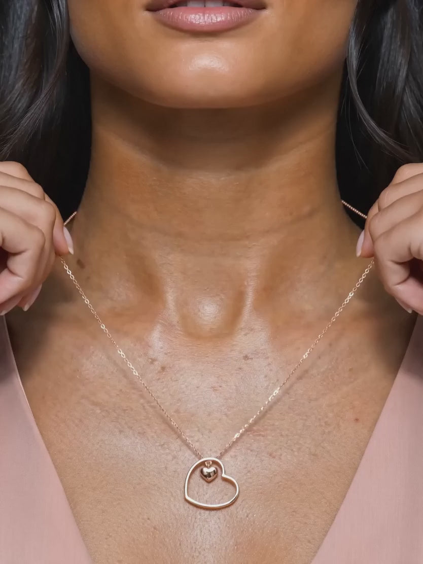 Rose Gold Heart Necklace