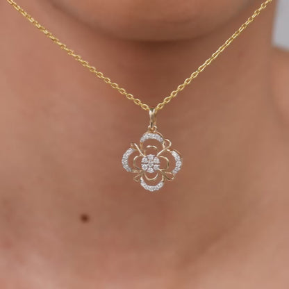 Gold Blossom Twist Lab Grown Diamond