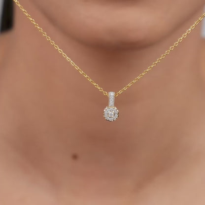 Gold Aurabelle Lab Grown Diamond Pendant