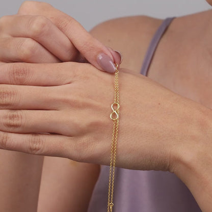 Kriti Sanon Golden Boundless Link Bracelet