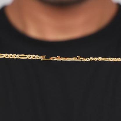 Golden Personalised Name Bracelet For Him