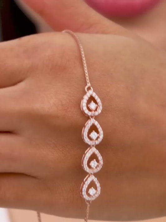 Rose Gold Peary Love Bracelet